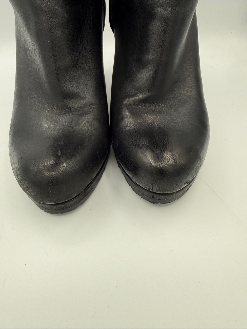 *Authentic* Prada Sport Black Leather Wedge Boots Knee High Quiet Luxury 39 - Picture 12 of 16